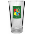 16 Oz. Embossed Football Pint Glass (4 Color Process)